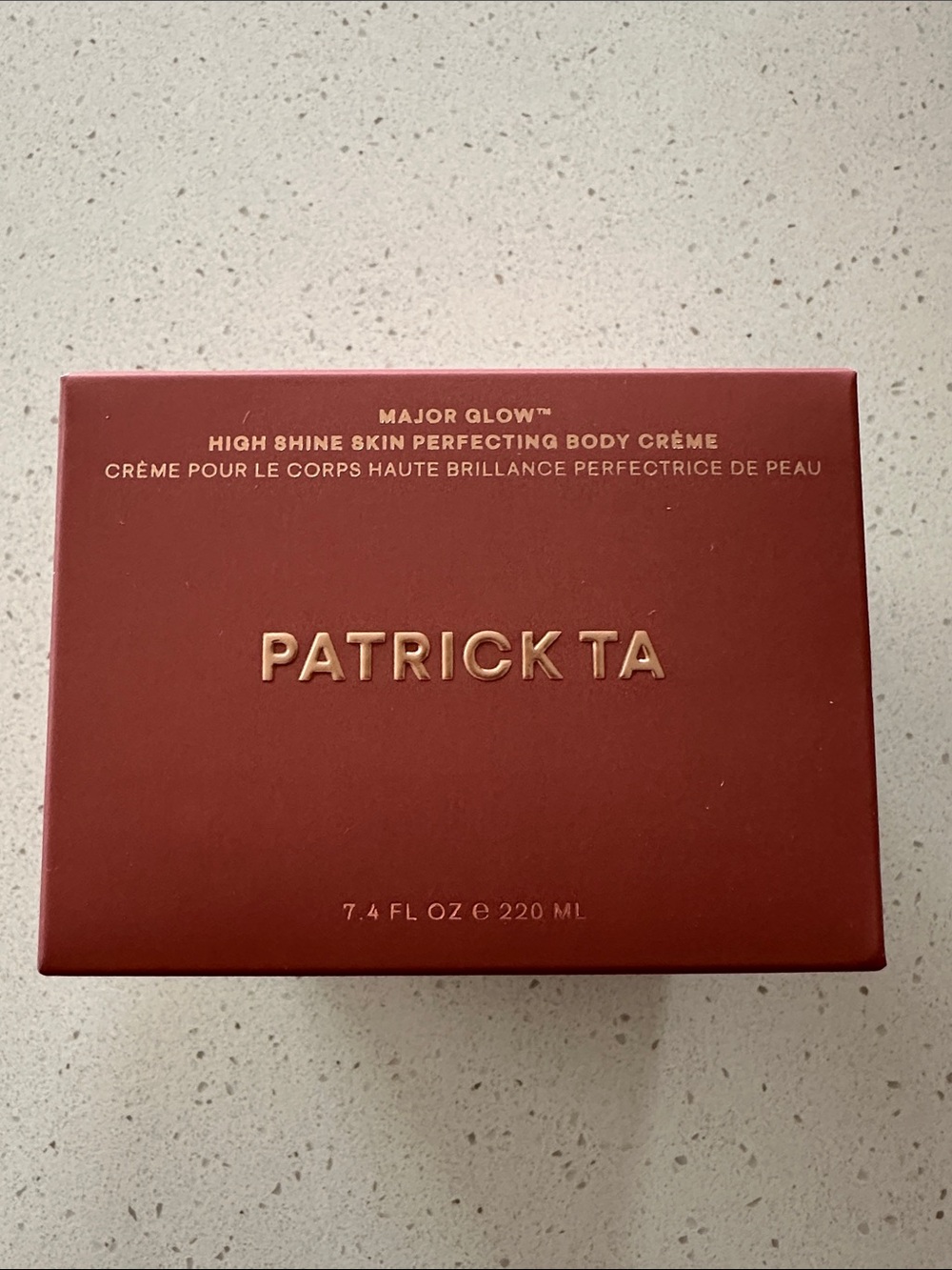 Patrick Ta Major Glow Body Crème - Brick Red with Gold Lettering